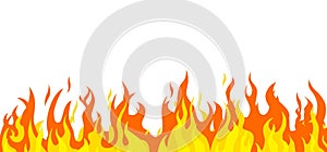 Inferno fire on a white background for design use