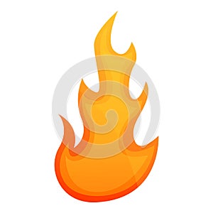 Inferno flame icon, cartoon style