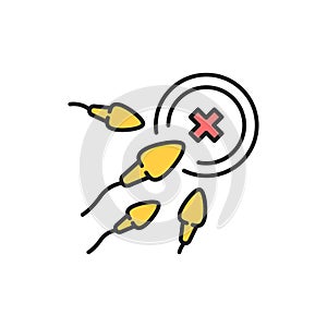 Infertility color line icon. Pictogram for web page, mobile app, promo.