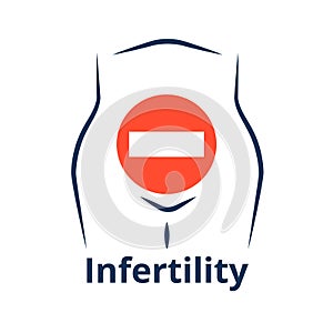 Infertility icon. Conceptual illustration of the fertility problem