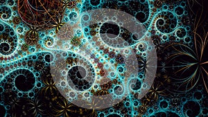 Infinite Blue Mobius 3 fractal art