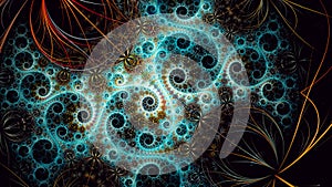 Infinite Blue Mobius 4 fractal art