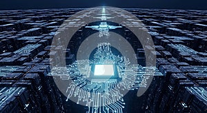 Infinite circuit architecture data processing core