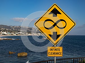 An Infinite Clearance Sign in Laguna Beach