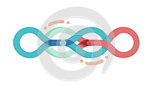 Infinite Data Loop Network Vector, Continuous Flow and Digital Connectivity Icon, vector design Generative AI