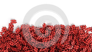 Infinite hashtags on a plane original 3d rendering illustration