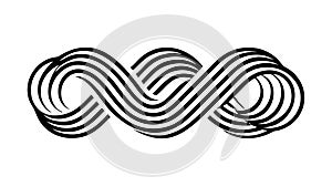 Infinite knot loop, continuous abstract pattern, vector design Generative AI
