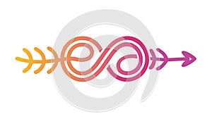 Infinite Loop Arrow Symbol for Continuous Process and Cycles, vector design Generative AI