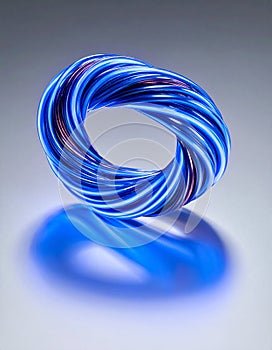 Infinite Loop of Glowing Blue Technology