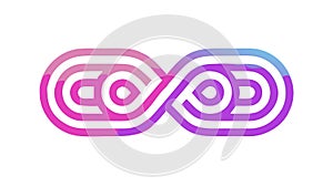 Infinite Loop Gradient Design, Abstract Connection Symbol, vector design Generative AI