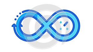Infinite Loop Icon: Continuous Process Sustainability, vector design Generative AI