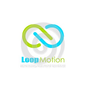 Infinite loop motion abstract vector logo