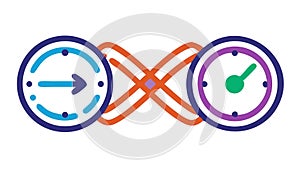 Infinite Loop Process Workflow Arrow Vector Icon, vector design Generative AI