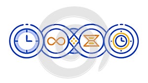 Infinite Loop of Time: Perpetual Cycles and Continuous Flow, vector design Generative AI