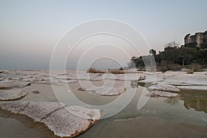 Infinite rock flat on garda lake