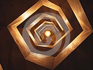 Infinite Wooden Hexagon Tunnel