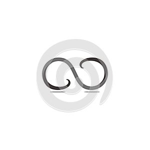 Infinity 3d ribbon shape colors design logo vector