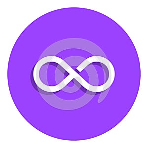 Infinity badge icon. Simple glyph, flat vector of web icons for ui and ux, website or mobile application