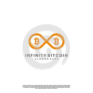 infinity bitcoin logo icon template