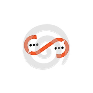 Infinity Chat logo vector icon