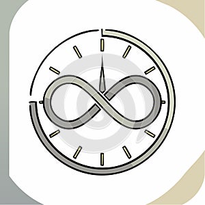 Infinity Clock Symbol of Endless Time