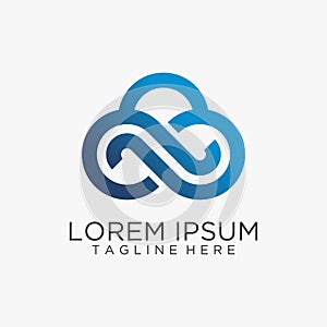 Infinity cloud logo design