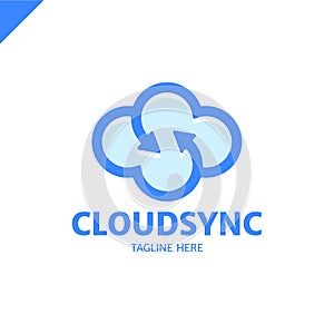 Infinity cloud logotype design vector. Cloud letter s icon template.