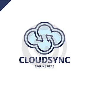 Infinity cloud logotype design vector. Cloud letter s icon template.
