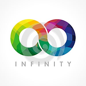 Infinity colored logo. photo