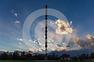 Infinity Column with epic clouds