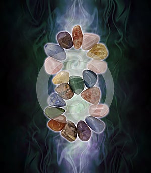 Infinity Crystals and spiralling energy