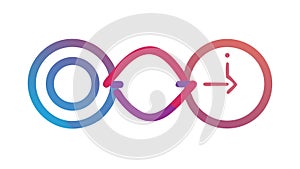 Infinity Cycle Process Loop Abstract Vector, vector design Generative AI