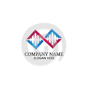 Infinity DNA Logo Icon Vector