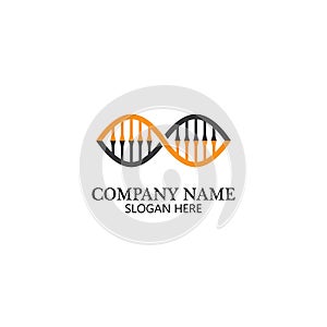 Infinity DNA Logo Icon Vector