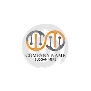 Infinity DNA Logo Icon Vector