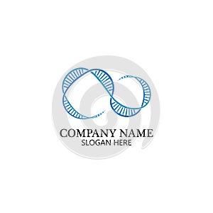 Infinity DNA Logo Icon Vector