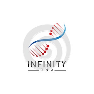 infinity dna logo icon vector
