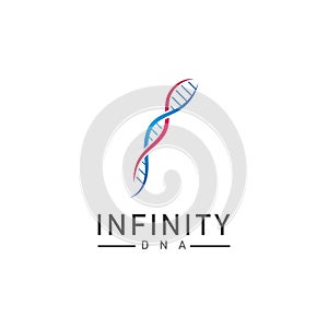 infinity dna logo icon vector