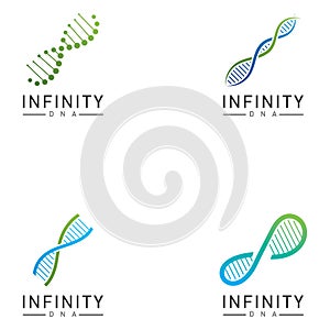 infinity dna logo icon vector