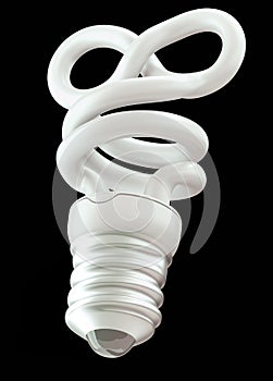 Infinity or eternity symbol light bulb
