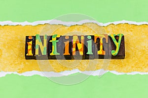 Infinity eternity unlimited future forward motion forever