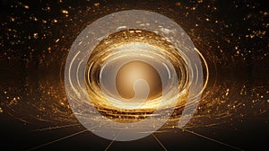 infinity gold sparkle circle