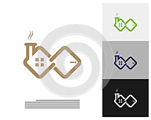 Infinity House logo vector template, Creative Infinity logo design concept