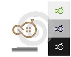 Infinity House logo vector template, Creative Infinity logo design concept