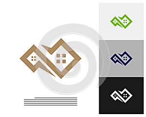 Infinity House logo vector template, Creative Infinity logo design concept