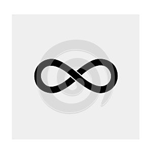 Infinity icon. Black background. Vector illustration.