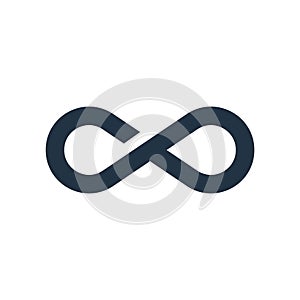 Infinity icon vector isolated on white background, Infinity sign