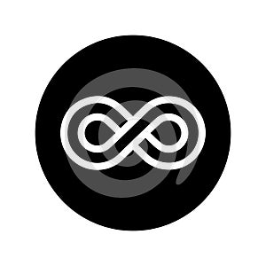 Infinity icon vector. Mobius loop shape illustration sign. unlimited symbol. forever logo.