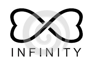 Infinity Icon on white. Vector