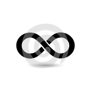 Infinity Icon on white. Vector